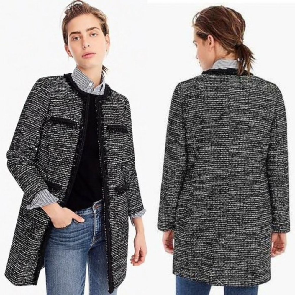 J. Crew Tweed Lurex Lady Coat